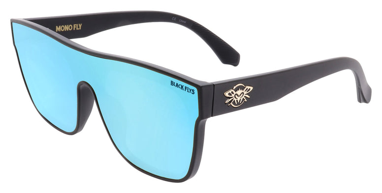 BLACK FLYS MONO FLY SUNGLASSES MATTE BLACK BLUE LENS