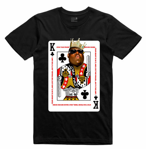 Streetwear on Demand DECK OF CARDS NOTORIOUS TEE BLACK