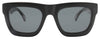 BLACK FLYS NOODLE BANDITO SUNGLASSES SHINY BLACK POLARIZED SMOKE LENS