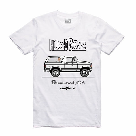 Streetwear on Demand CULTURE OJ CHASE HOOD BOYZ TEE WHITE