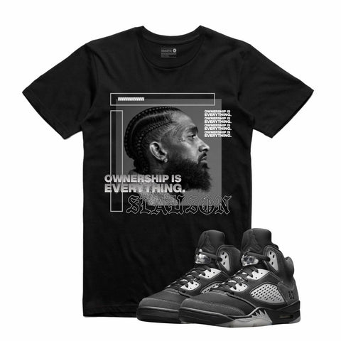 Retro Kings AJ5 ANTHRACITE OWNERSHIP TEE BLACK