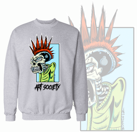 Art Society MISCREANT CREW SWEATSHIRT GREY