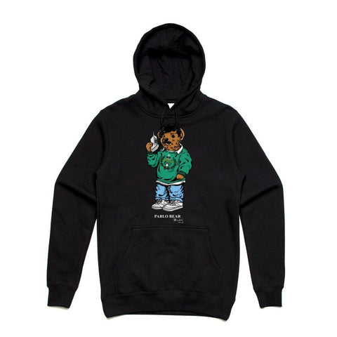 Streetwear on Demand PABLO BEAR HOODIE BLACK