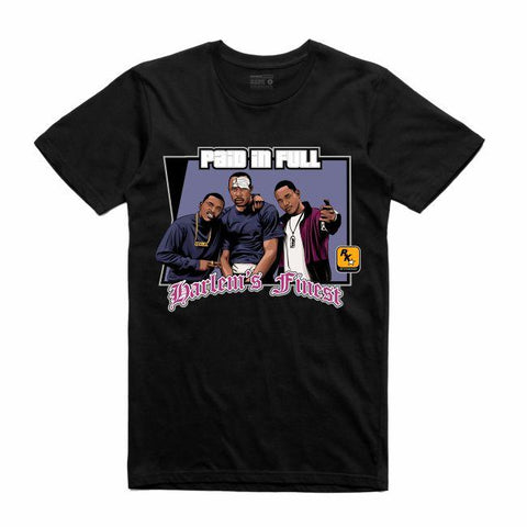 Streetwear on Demand GTA PAID IN FULL TEE BLACK