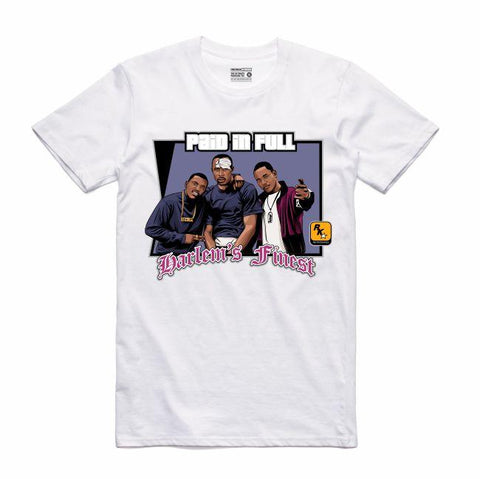 Streetwear on Demand GTA PAID IN FULL TEE WHITE