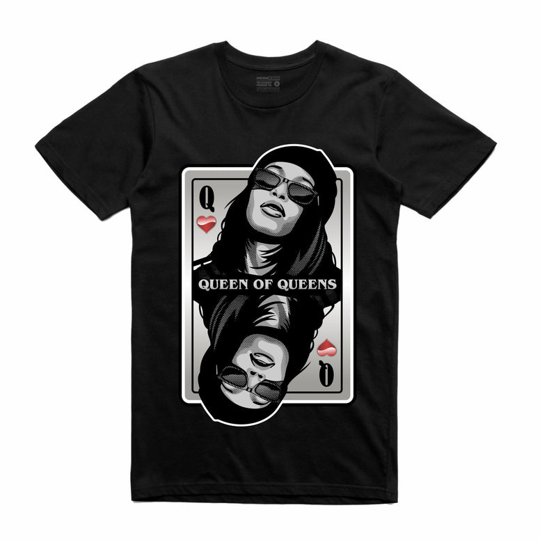 Streetwear on Demand QUEEN OF QUEENS AALIYAH TEE BLACK