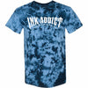 InkAddict MENS RETRO METAL I BLUE TIE DYE Tee Shirt