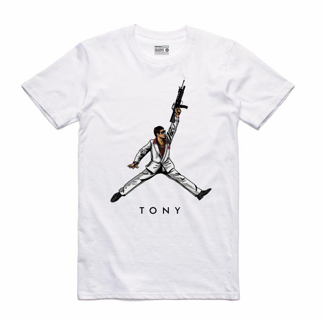 Streetwear on Demand JMPMN SCARFACE TEE WHITE