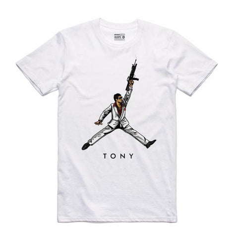 Streetwear on Demand JMPMN SCARFACE TEE WHITE