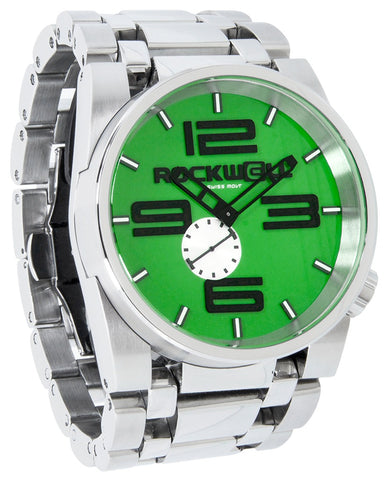ROCKWELL THE 50mm WATCH SILVER GREEN
