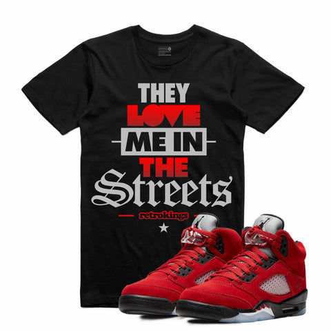 Retro Kings AJ5 TORO BRAVO STREET LOVE TEE BLACK