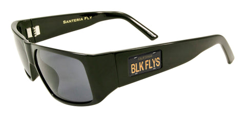 BLACK FLYS SANTERIA CALI PLATE SUNGLASSES SHINY BLACK