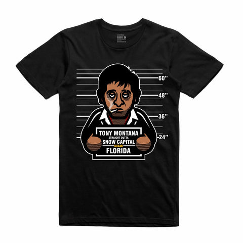 Streetwear on Demand CONVICTS SCARFACE TEE BLACK