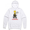 Streetwear on Demand SCARFACE BART BOOTLEG HOODIE WHITE