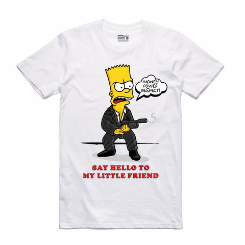 Streetwear on Demand BOOTLEG SCARFACE BART TEE WHITE