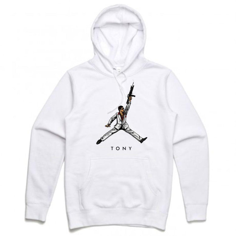 Streetwear on Demand SCARFACE JMPMN HOODIE WHITE