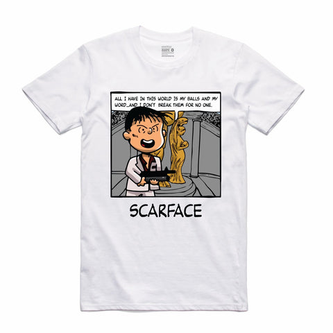 Streetwear on Demand PNUTS SCARFACE TEE WHITE