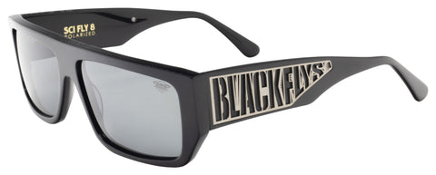 BLACK FLYS SCI FLY 8 SUNGLASSES POLARIZED SHINY BLACK