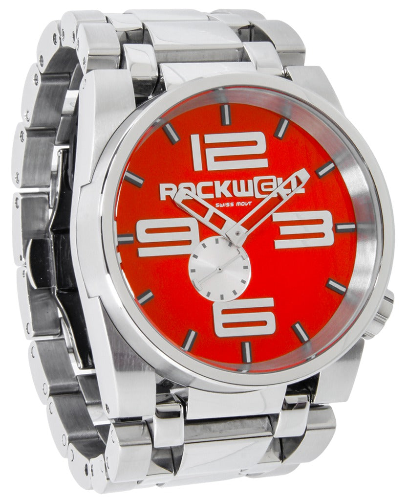 ROCKWELL THE 50mm WATCH SILVER RED Monster Hutch LLC