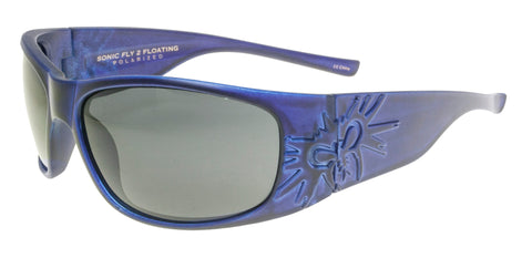 BLACK FLYS SONIC FLY 2 SUNGLASSES POLARIZED FLOATING MATTE BLUE SMOKE LENS