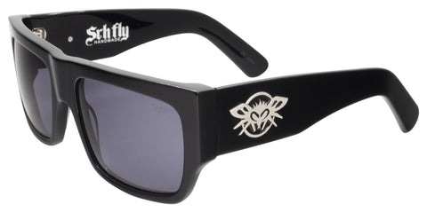 BLACK FLYS x SRH CASINO FLYS SUNGLASSES SHINY BLACK SMOKE LENS