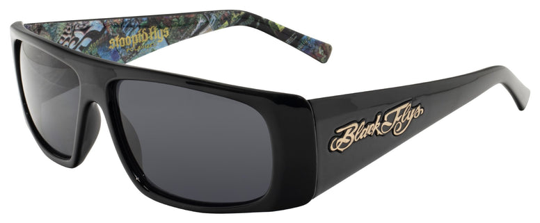 BLACK FLYS x SLIGHTLY STOOPID SUNGLASSES SHINY BLACK POLARIZED