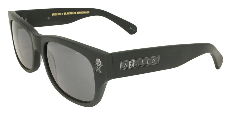 BLACK FLYS X SULLEN FLY 2 SUNGLASSES MATTE BLACK POLARIZED SMOKE