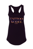 InkAddict WOMENS TATTOO MODEL RACERBACK TANK TOP BLACK / CHROMA