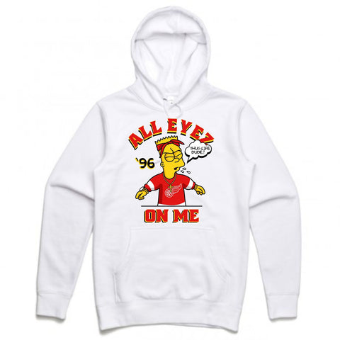 Streetwear on Demand THUG BART BOOTLEG HOODIE WHITE