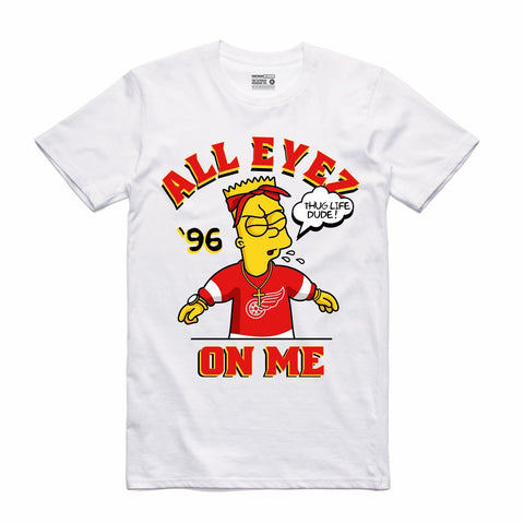Streetwear on Demand BOOTLEG THUG BART TEE WHITE
