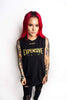 InkAddict WOMENS EXPENSIVE SKIN MUSCLE TANK BLACK/GOLD