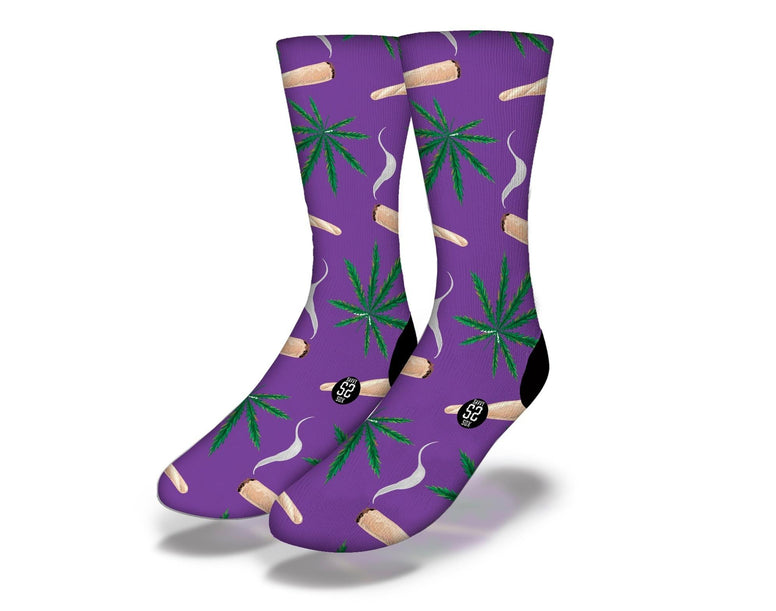 SAVVY SOX WEED AND JOINTS PURPLE SOCKS