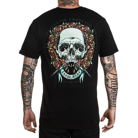 SULLEN WREATH PREMIUM TEE SHIRT BLACK