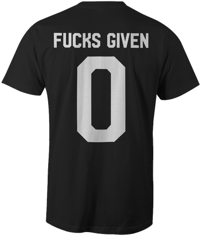 HEATHEN F'S GIVEN ZERO TEE SHIRT BLACK