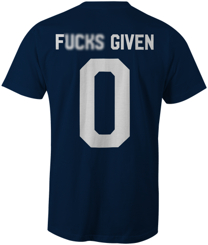 HEATHEN F'S GIVEN ZERO TEE SHIRT NAVY BLUE