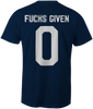 HEATHEN F'S GIVEN ZERO TEE SHIRT NAVY BLUE