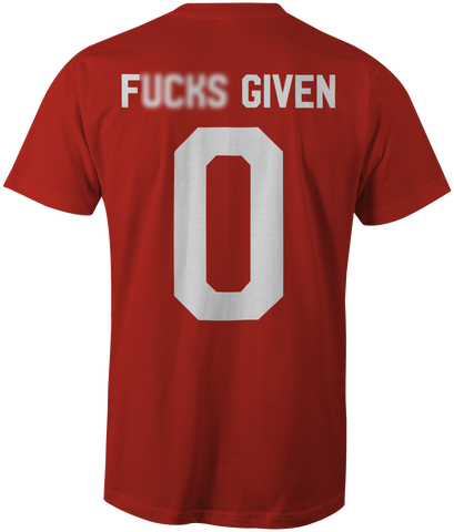 HEATHEN F'S GIVEN ZERO TEE SHIRT RED