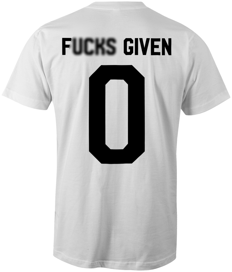 HEATHEN F'S GIVEN ZERO TEE SHIRT WHITE