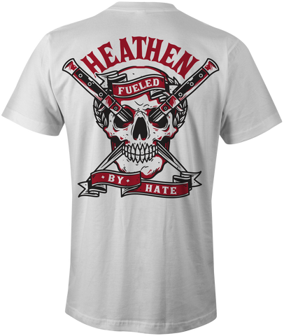 HEATHEN FUELED BY HATE TEE SHIRT WHITE