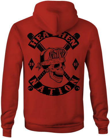 HEATHEN NATION HOODIE RED