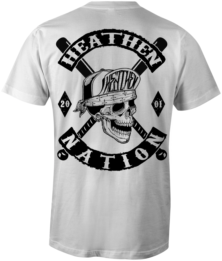 HEATHEN NATION TEE SHIRT WHITE