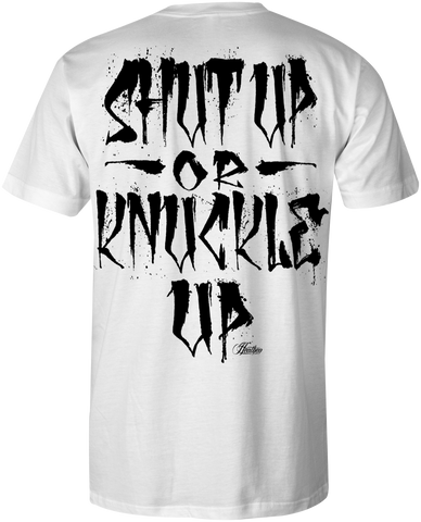 HEATHEN KNUCKLE UP TEE SHIRT WHITE