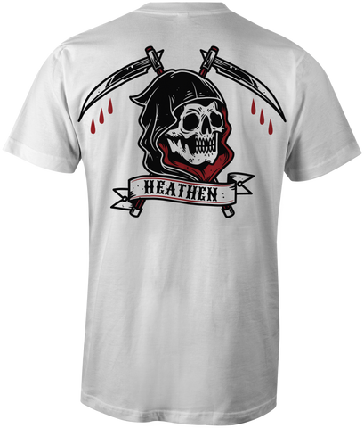 HEATHEN REAPER TEE SHIRT WHITE