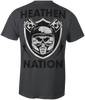 HEATHEN SHIELD TEE SHIRT CHARCOAL