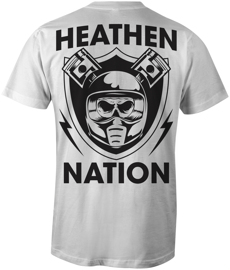 HEATHEN SHIELD TEE SHIRT WHITE