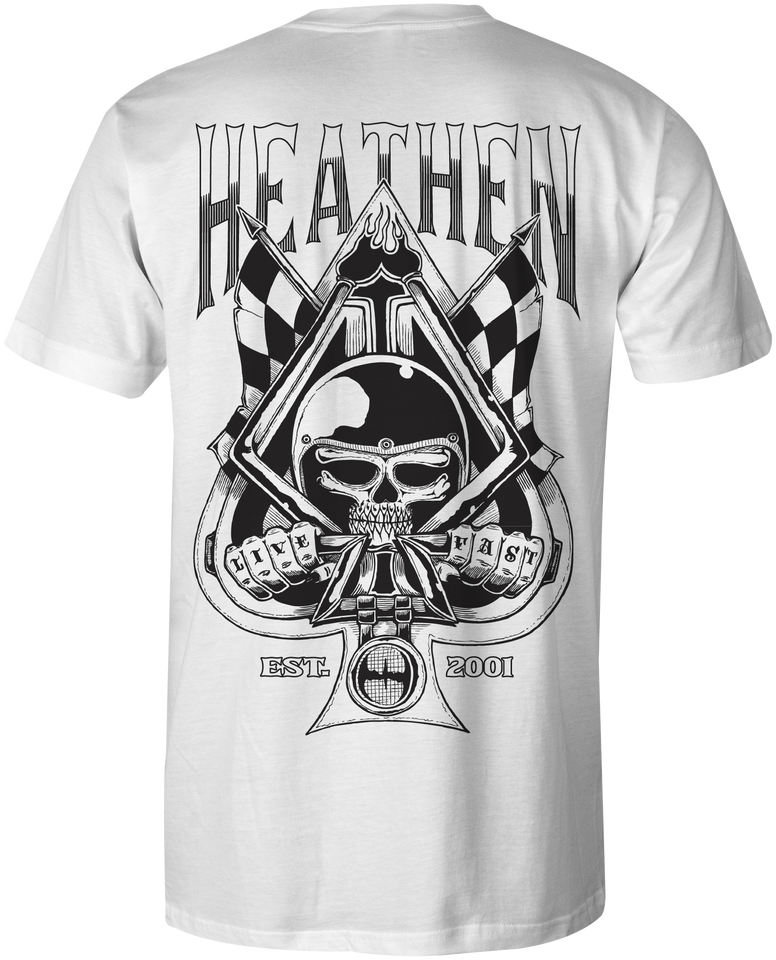 HEATHEN SPADE TEE SHIRT WHITE