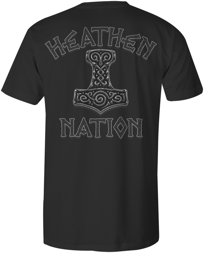 HEATHEN THOR TEE SHIRT BLACK