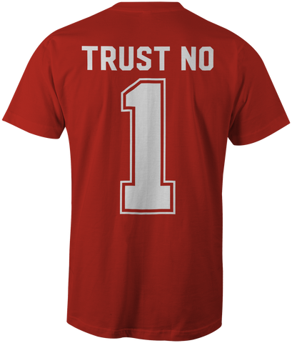 HEATHEN TRUST NO 1 TEE SHIRT RED