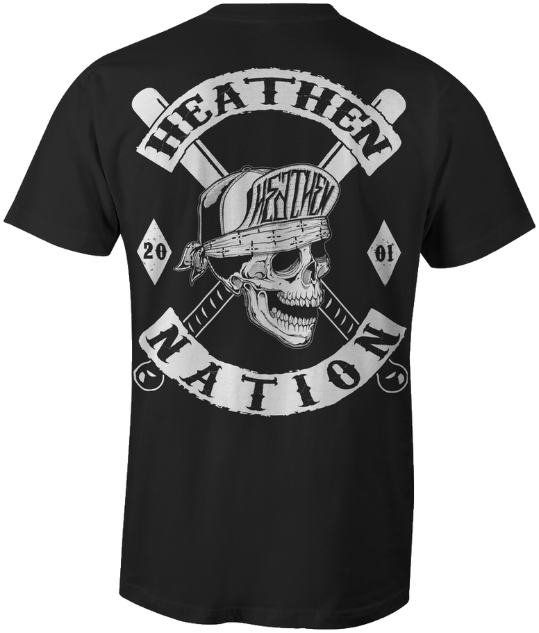 HEATHEN NATION TEE SHIRT BLACK