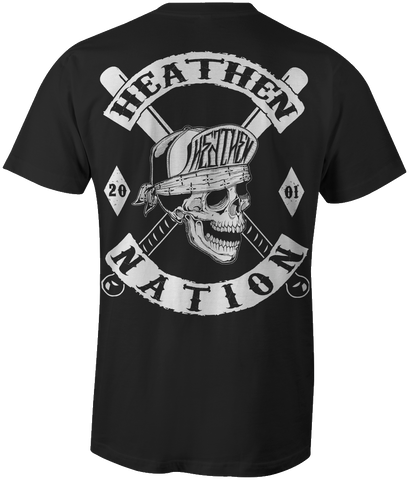 HEATHEN NATION TEE SHIRT BLACK